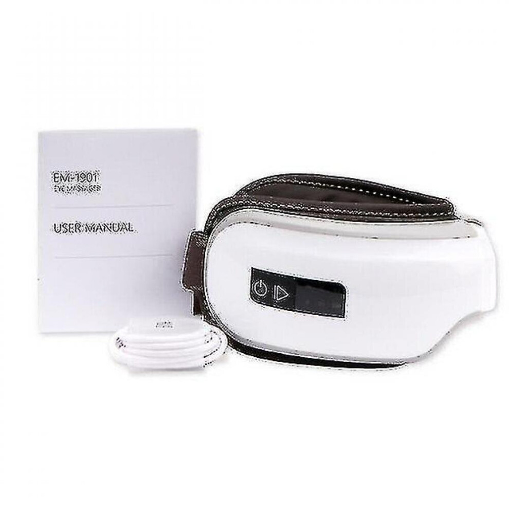 Hkhbjs White 4D Smart Vibration Eyes Massager Fatigue Relieve Massage Glasses|Home Use Beauty Devices