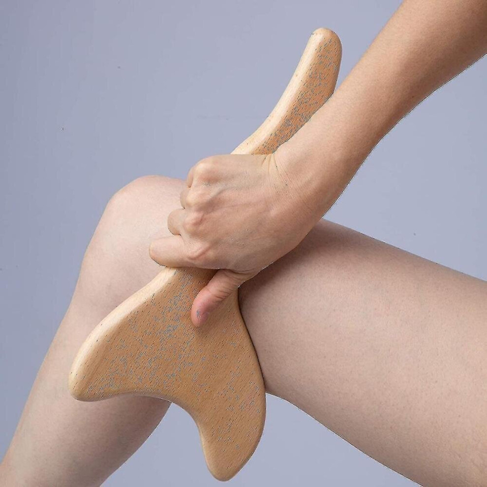 Hkhbjs Lymphatic Drainage Tool - Wood Gua Sha Therapy Massage Tools - Anti Cellulite Paddle Massager