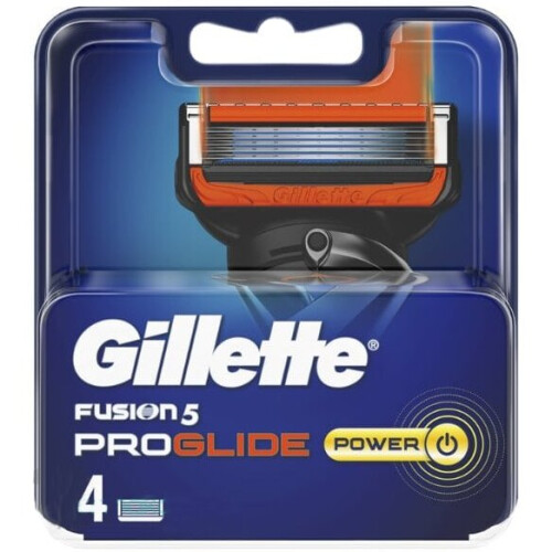 Gillette 4 x Ανταλλακτικές λεπίδες ξυραφιού Gillette Fusion Power ProGlide για άνδρες με MicroComb