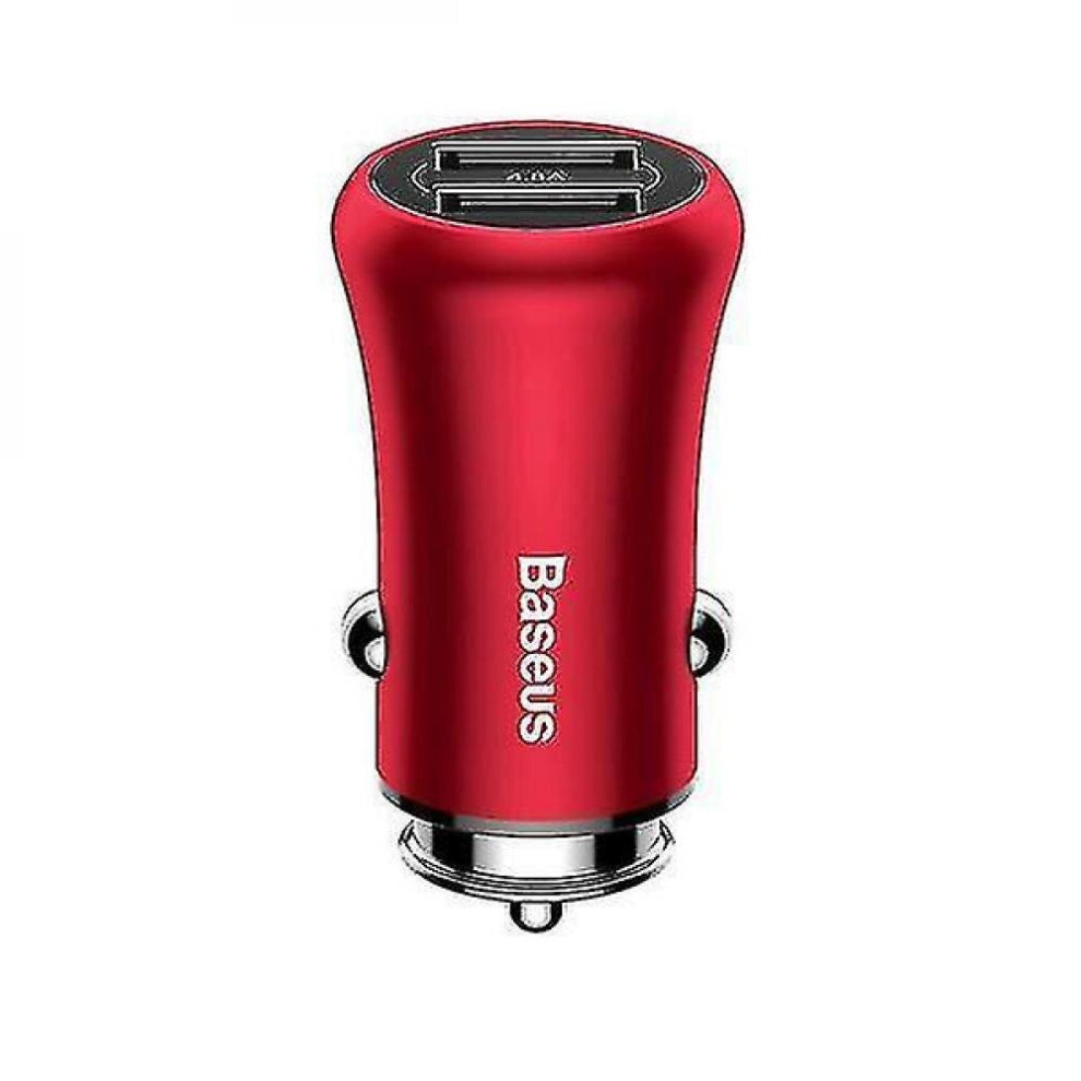 4.8A Dual Usb Ports Fast Car Charger For Iphone X 8Plus Oneplus5 Xiaomi 6 Mi A1 Tablet Color Red 7547468566417