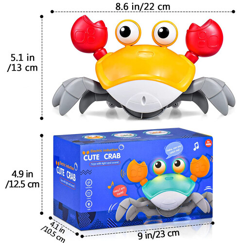 Crawling Crab Toy with Music & LED Light Kids Interactive Learning Toy 2