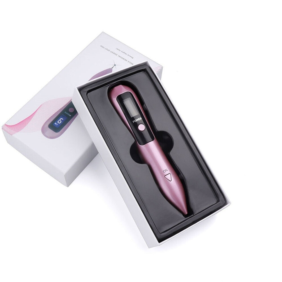 (Pink) Laser Plasma Pen Mole Removal Dark Spot Remover LCD Skin Care Machine Facial Skin Wart Tag Tattoo Cleaner Tool Beauty Device