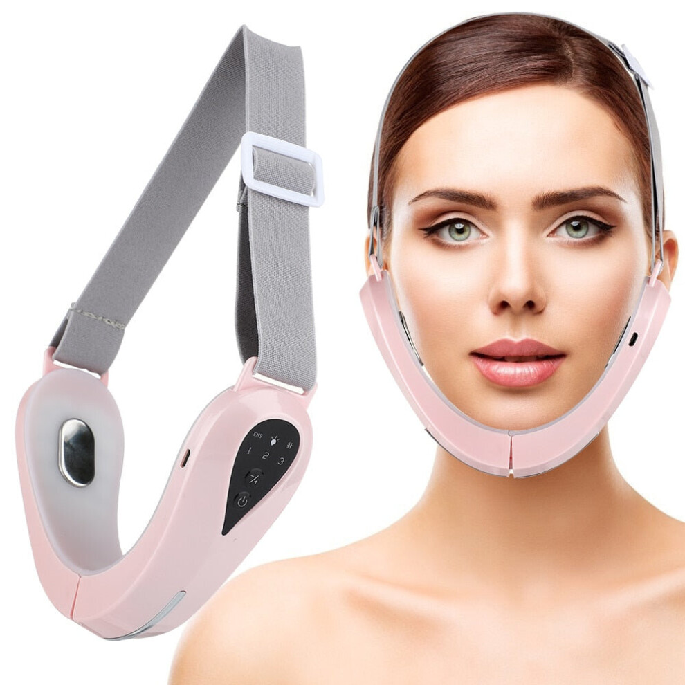 Photos - Facial Cleansing Brush  EMS Electric Face Chin Lift devices + Vacuum Blackhead Remover LED Photon Therapy Facial Massager Deep Pore(Pnik Chin Lift)