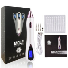 (Pink) Laser Mole Removal Pen Wart Plasma Remover Tool Beauty Skin Care Corn Freckle Tag Nevus Dark Age Sweep Spot Tattoo Electric Set