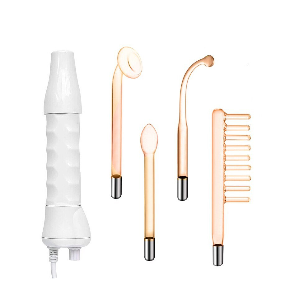 Hcsc (Orange) High Frequency Facial Machine Skin Therapy Electrode Wand Neon Electrotherapy Glass Tube Acne Spot Remover Face Skin Care Device Orange
