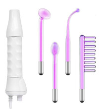 (Purple) High Frequency Facial Machine Skin Therapy Electrode Wand Neon Electrotherapy Glass Tube Acne Spot Remover Face Skin Care Device