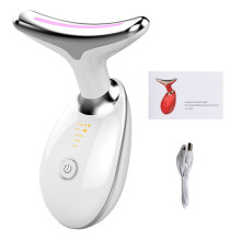 Neck Face Beauty Device LED Photon Therapy Skin Tighten Reduce Double Chin Anti Wrinkle Remove Lifting Massager Skin Care Tools