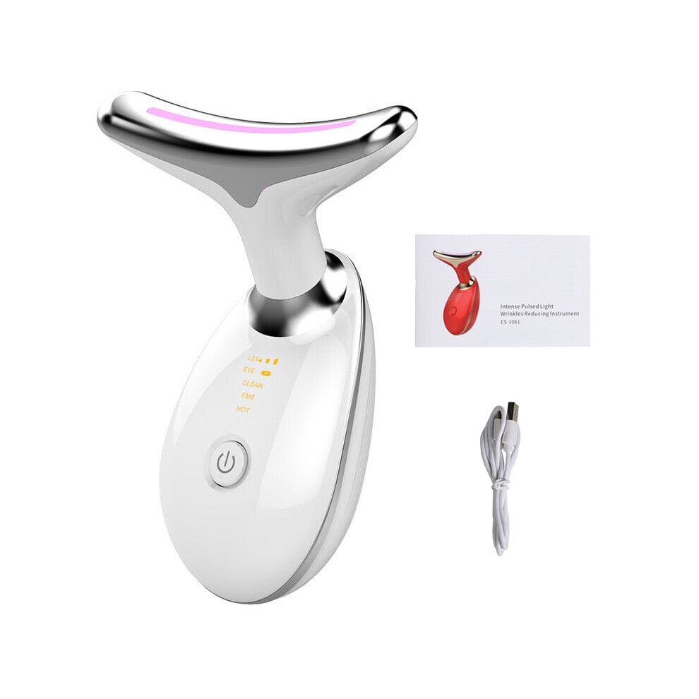 Hcsc Neck Face Beauty Device Led Photon Therapy Skin Tighten Reduce Double Chin Anti Wrinkle Remove Lifting Massager Skin Care Tools