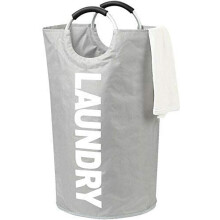 (Silver) ASAB Large Collapsible Washing Laundry Basket 82L