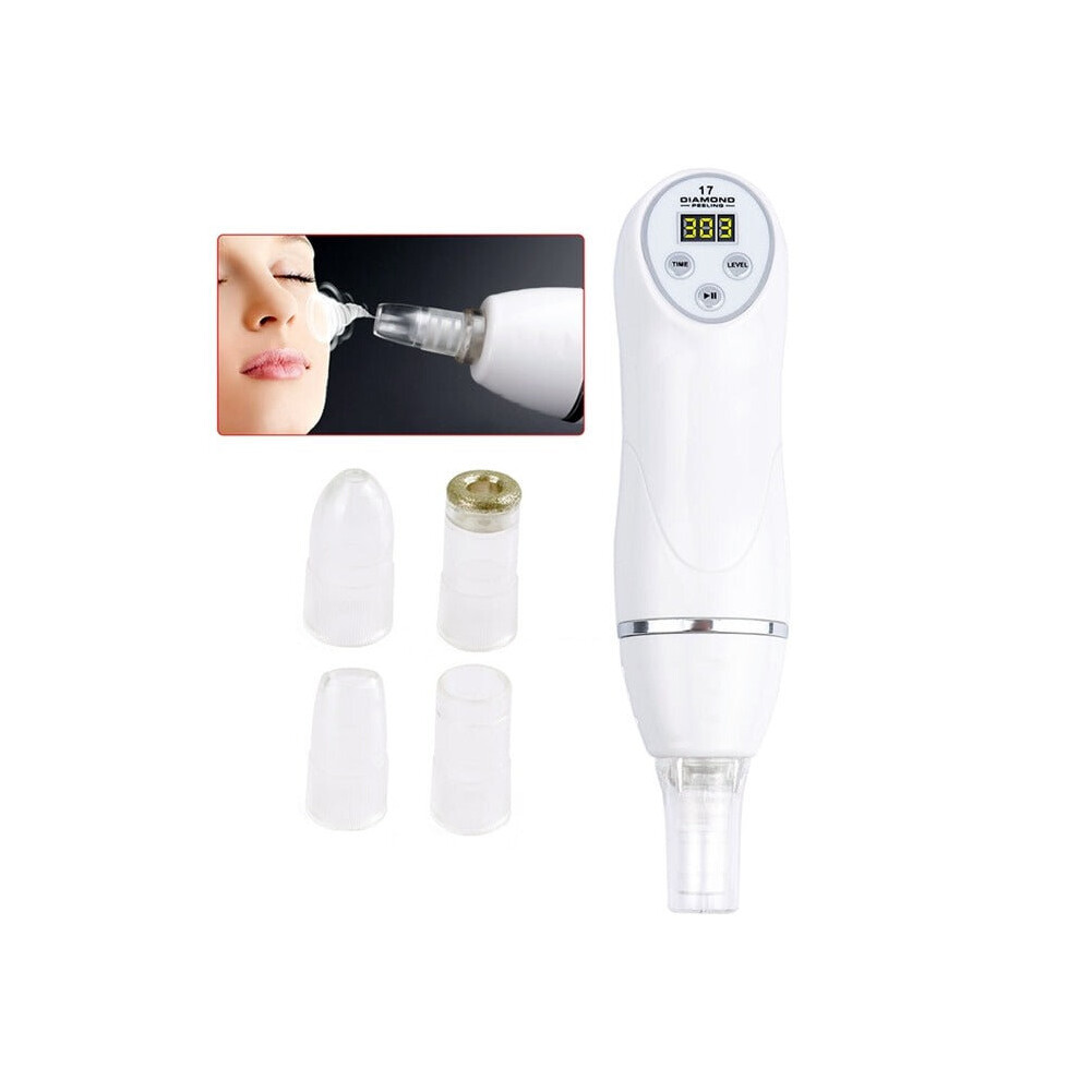 Hcsc (Uk) Microdermabrasion Diamond Facial Peeling Device Blackhead Removal Black Head Vacuum Suction Pores Cleaner Acne Cleansing Machine