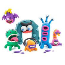 Hey Clay Aliens Set - 15 Air-Dry Clay Cans + 2 Tools, Bright Non-Toxic Modeling Clay for Kids 3+, Sparks Creativity (E73358)