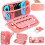 (green) Switch Lite Case with Soft TPU Protective Case Games Card 6 Thumb Grip Caps 6