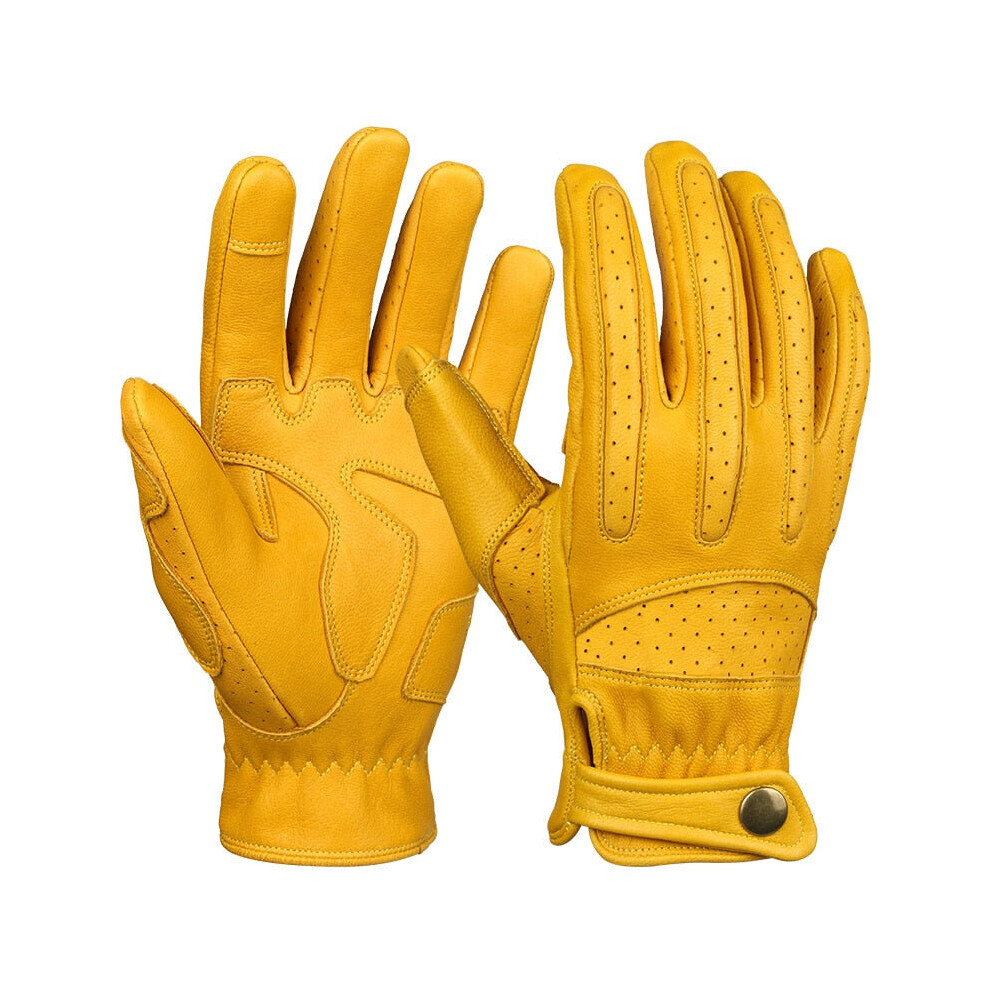 (Yellow, L) Motorcycle Gloves Touchscreen Riding Gloves Full Finger Breathable Non-slip Motorbike Motocross Guantes Gloves-image-OPC-PB5295W-NEW