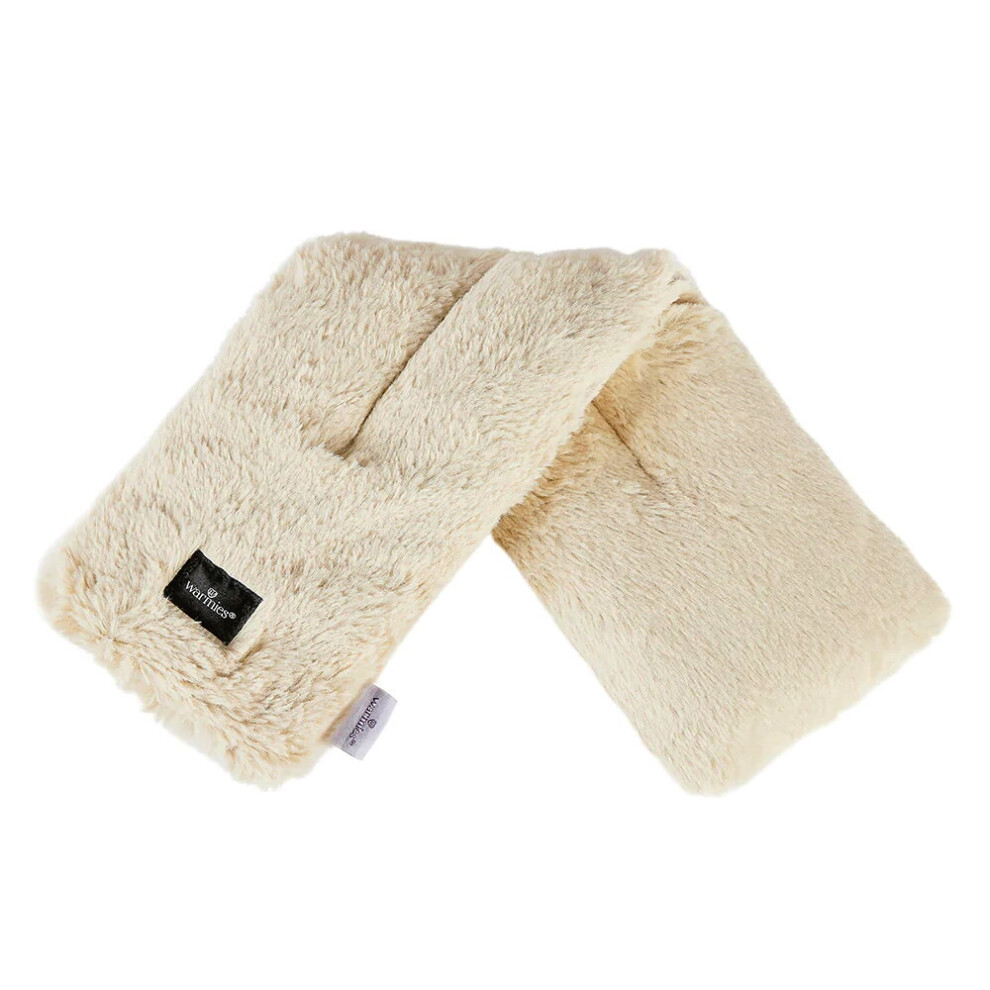 Warmies Microwaveable Soothing Neck Wrap Lavender Scented Faux Fur - Almond