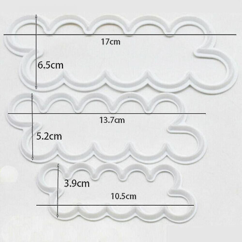 3pcs Plastic Rose Flower Cake Fondant Icing Decorating Mould Sugarcraft Tools 1