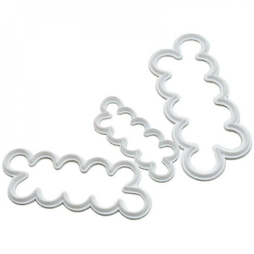 3pcs Plastic Rose Flower Cake Fondant Icing Decorating Mould Sugarcraft Tools 2