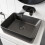 Bathroom Cloakroom Vanity Unit Wall Mounted Countertop Basin Grey Gloss 800mm 3