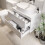Bathroom Cloakroom Vanity Unit Wall Mounted Countertop Basin White Gloss 800mm 2