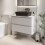 Bathroom Cloakroom Vanity Unit Wall Mounted Countertop Basin White Gloss 800mm 1