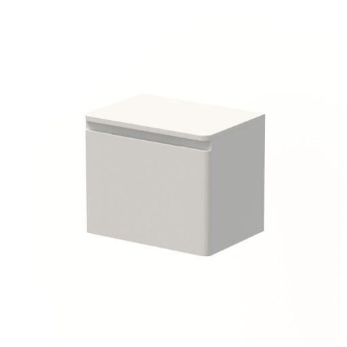 Bathroom Cloakroom Vanity Unit Wall Mounted Countertop Basin White Gloss 500mm 2