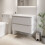 Bathroom Cloakroom Vanity Unit Wall Mounted Storage Cabinet White Gloss 800mm 1