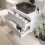 Bathroom Cloakroom Vanity Unit Wall Mounted Countertop Basin White Gloss 800mm 2