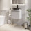 Bathroom Cloakroom Vanity Unit Wall Mounted Countertop Basin White Gloss 500mm 1