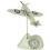 Miniature Silver Techno Flying Spitfire Novelty Desktop Collectors Clock 0487 1