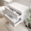 Bathroom Cloakroom Vanity Unit Wall Mounted Storage Cabinet White Gloss 800mm 2