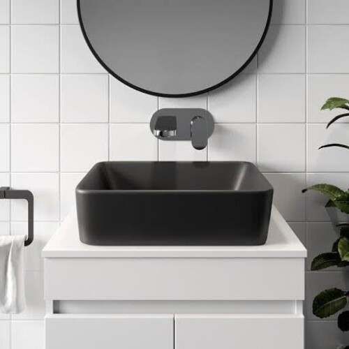 Bathroom Cloakroom Vanity Unit Wall Mounted Countertop Basin Grey Gloss 800mm 1