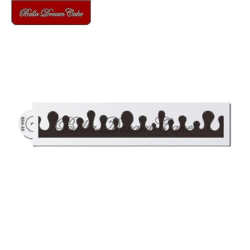 Water Drop Cake Stencil Lace Fondant Cake Border Template 1