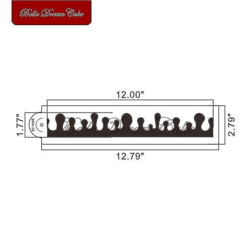 Water Drop Cake Stencil Lace Fondant Cake Border Template 2