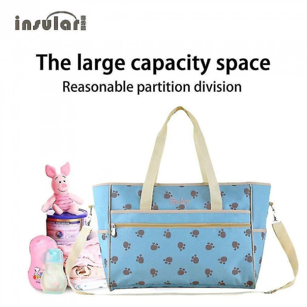 Insular Nappy Baby Bags Paws Printed Mummy Bag Waterproof Large Capacity Hkhbjs