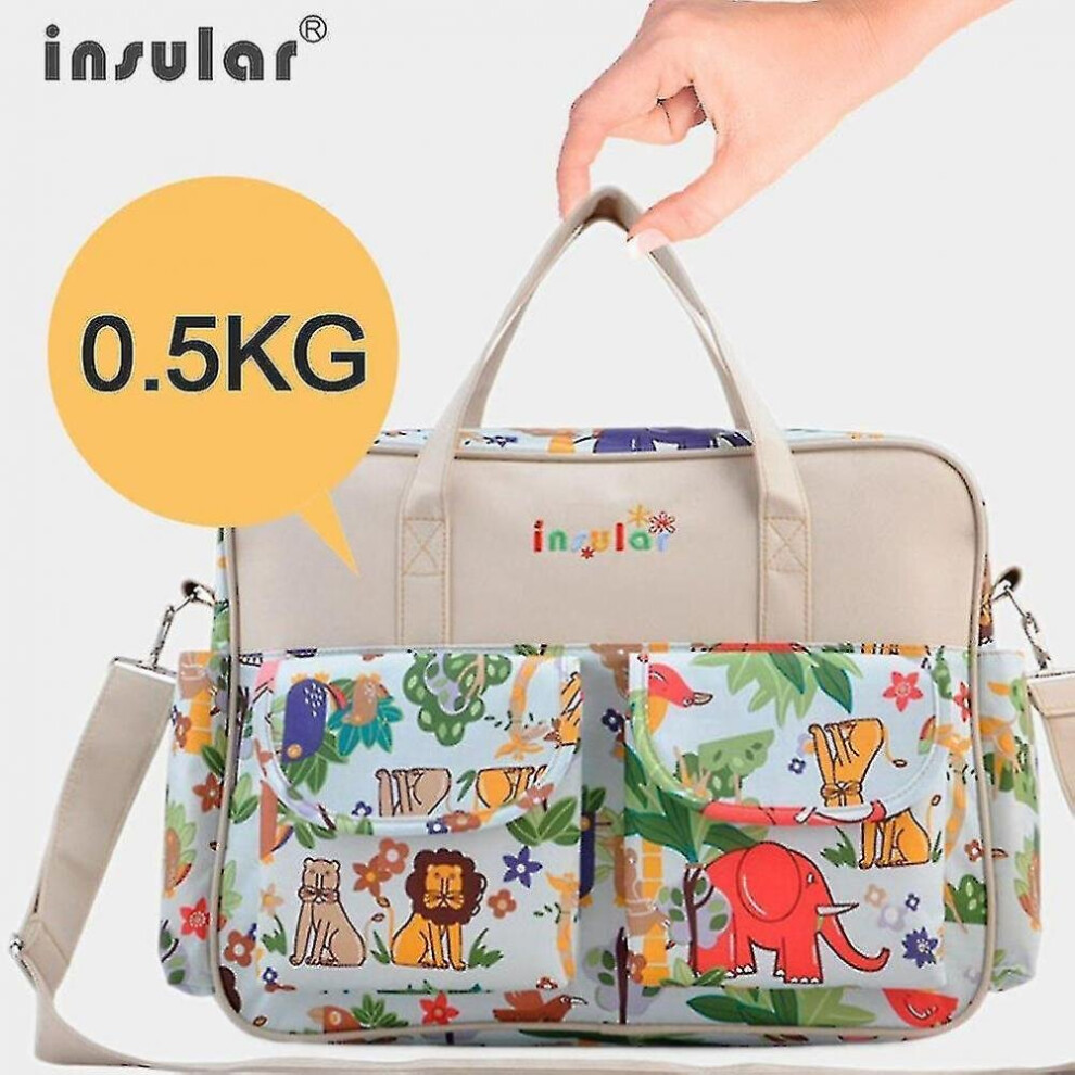 Insular Multifunctional Mummy Bag Single Shoulder Baby Diaper Bag Nappy Bag Hkhbjs