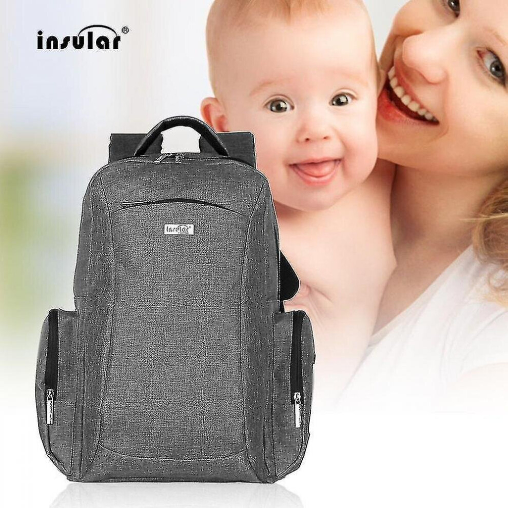 Insular Multifunctional Double Shoulder Bag Mummy Bag Nylon Baby Diaper Bag Hkhbjs