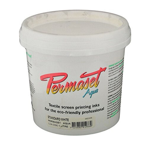 Permaset Aqua 1 Litre Fabric Printing Ink - Standard White