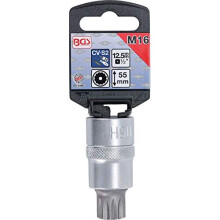 BGS 4356 | Bit Socket | 12.5 mm (1/2") Drive | Spline tamperproof (for XZN) M16
