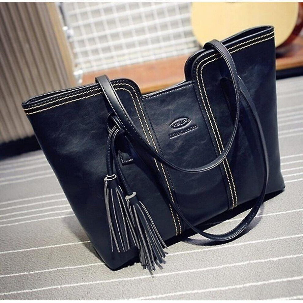 Large Volume Leather Casual Cosmetic Bag 