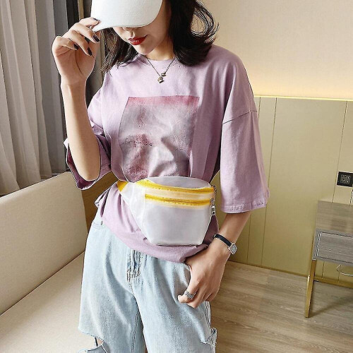 Chest Purse For Women 2026.Creative Design Casual Chest Bags Women Transparent Texture Chic Fanny ...