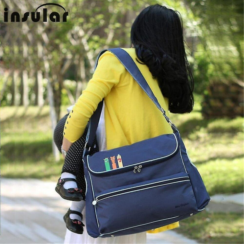 Waterproof Nylon Mummy Bag Baby Diaper Bag Single Shoulder Bag Hkhbjs