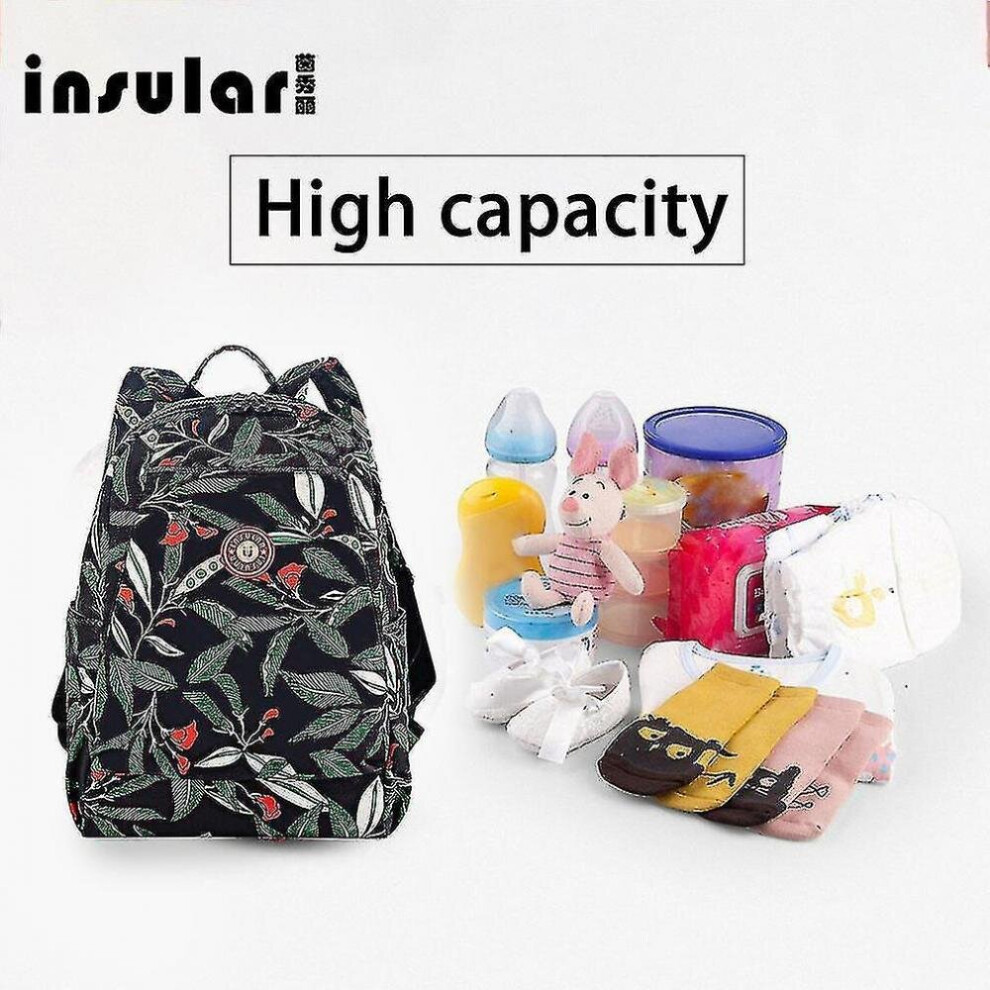 Insular Maternity Baby Bag Mummy Large Bag Fashion Printed Floral Backpack Hkhbjs
