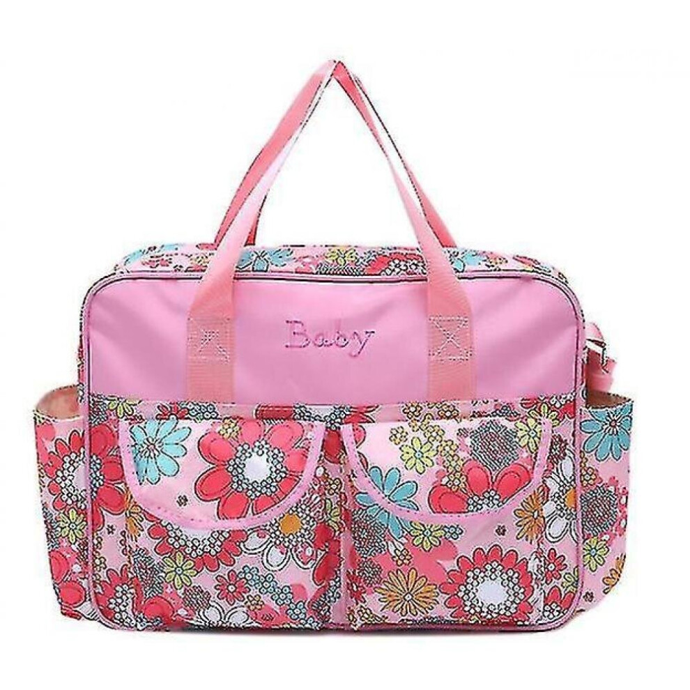 Insular Shoulder Bag Large Capacity Waterproof Mummy Bag Diaper Changing Mat Hkhbjs