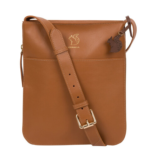 'Lautner' Saddle Tan Vegetable-Tanned Leather Cross Body Bag 1