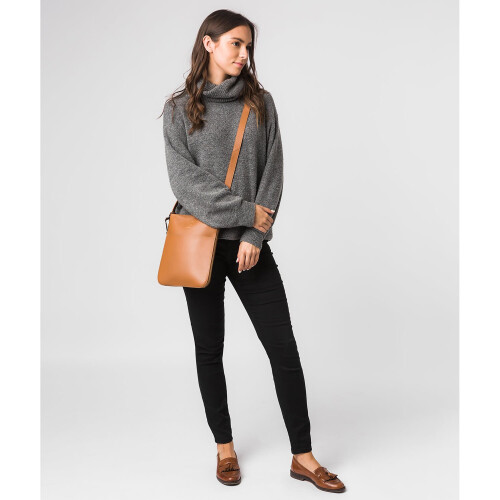 'Lautner' Saddle Tan Vegetable-Tanned Leather Cross Body Bag 2