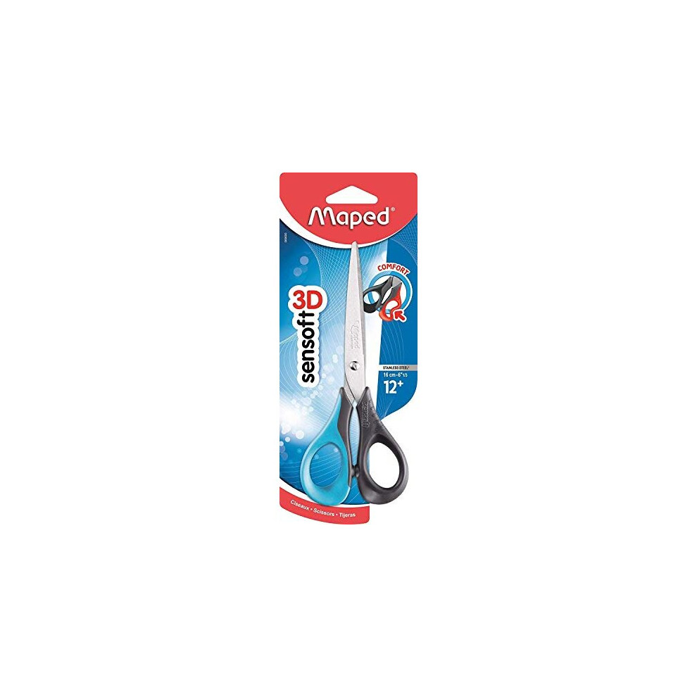 Maped Sensoft 069600 Scissors 16Cm (Assorted Colours) 3154140696009