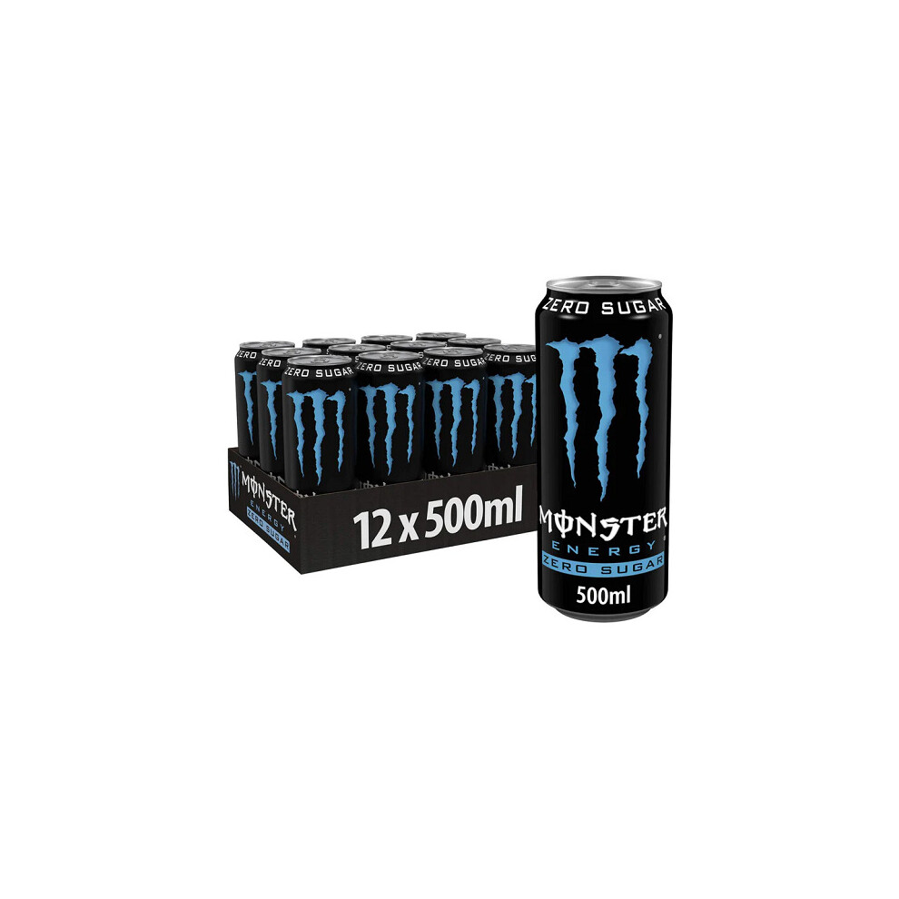 Monster Energy Absolutely Zero Energy Drink 12x500ml Best Before End March 2024