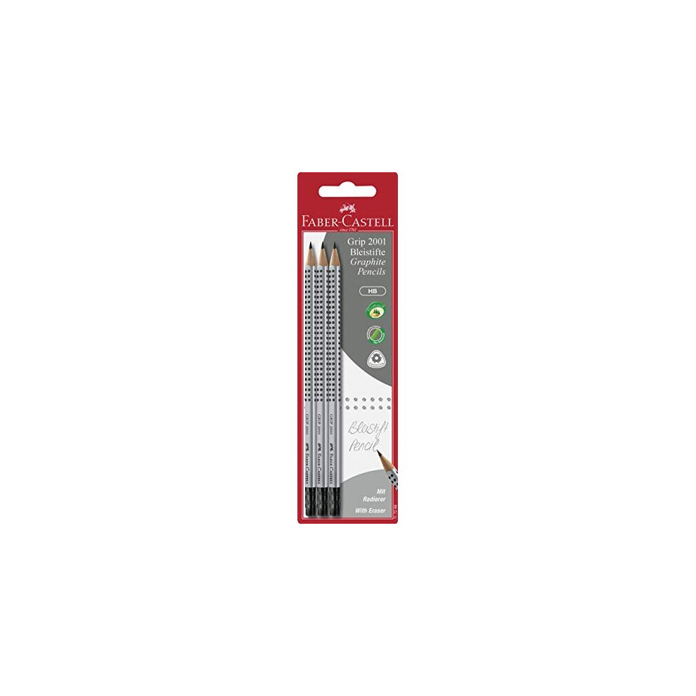 Faber-Castell Faber Castell"Grip 2001" Graphite Pencil (Pack Of 3)