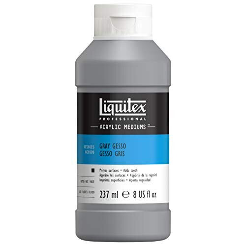 Liquitex 5320599 Professional Neutral Gray Gesso Surface Prep Medium, 237 ml