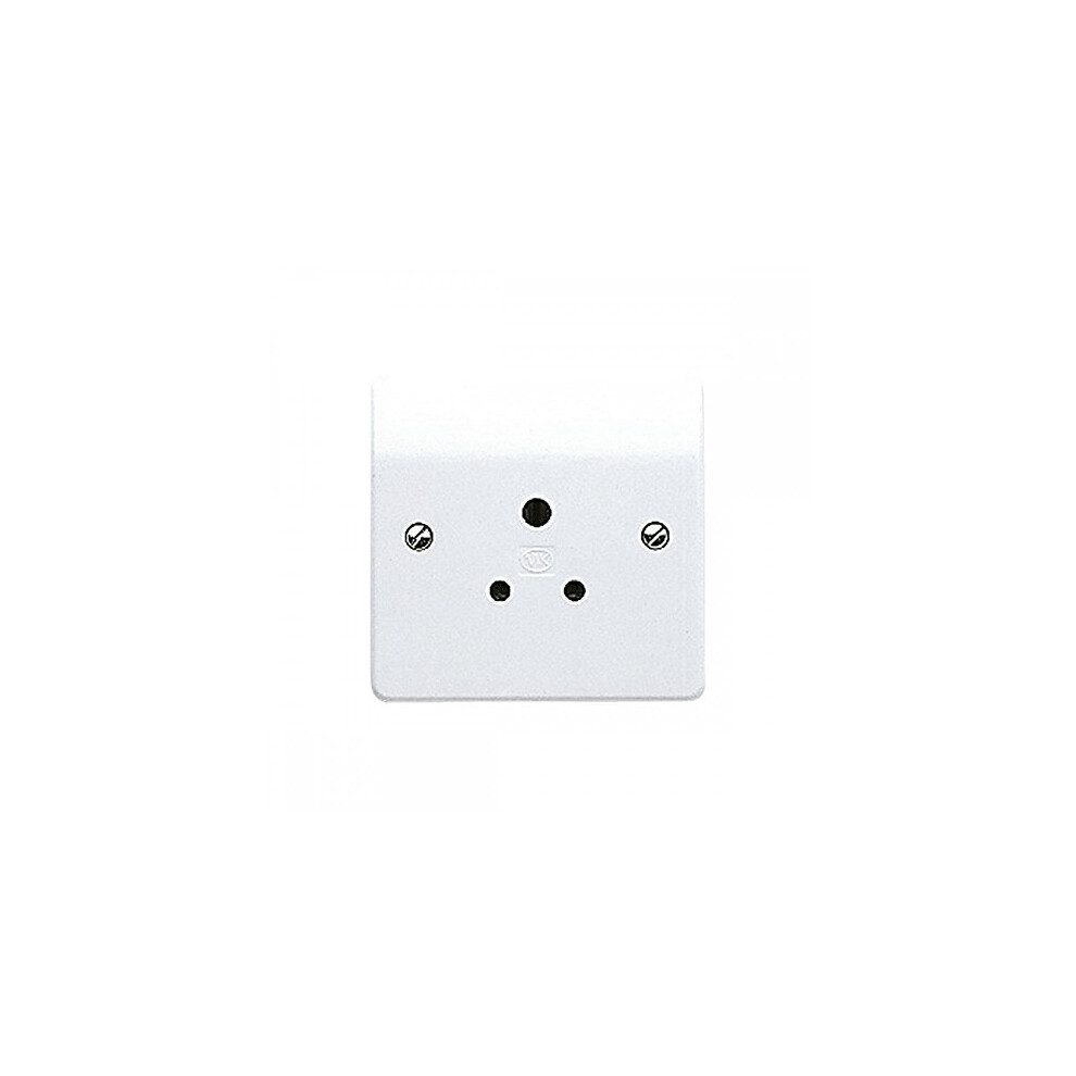 MK K771WHI 5 amp 1-Gang Round-Pin Socket