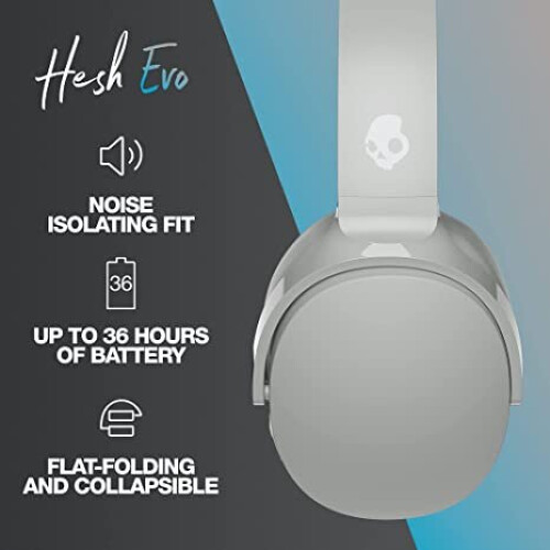 Skullcandy Skullcandy Hesh Evo Wireless Over-Ear Headphones - Light Grey/Blue 2